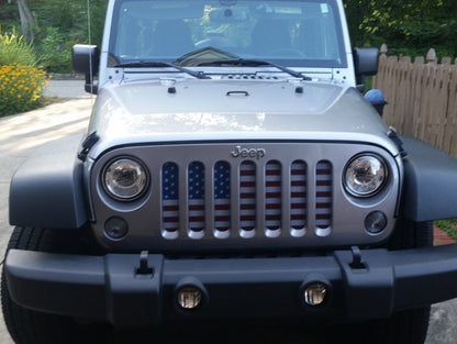 RedRock Mesh Grille Insert; Old Glory (07-18 Jeep Wrangler JK)