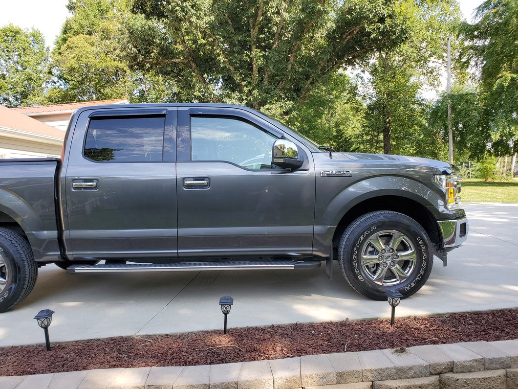RedRock Top Half Mirror Covers for Standard Mirrors; Chrome (15-20 F-150)