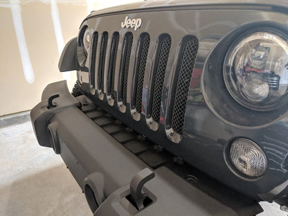 RedRock Wire Mesh Grille Insert; Black (07-18 Jeep Wrangler JK)