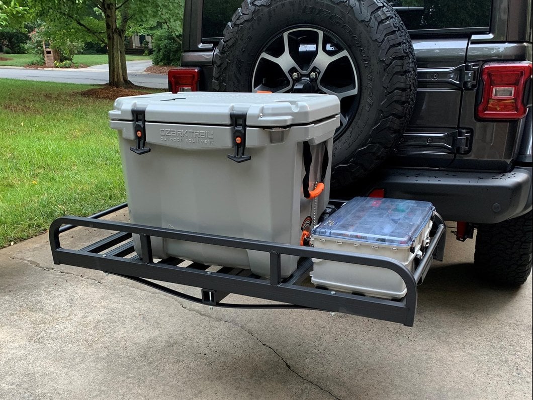 RedRock Hitch Mounted Cargo Rack; 7-Inch XL (07-25 Jeep Wrangler JK & JL)