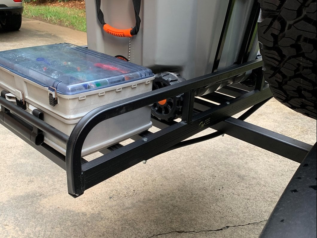 RedRock Hitch Mounted Cargo Rack; 7-Inch XL (07-25 Jeep Wrangler JK & JL)