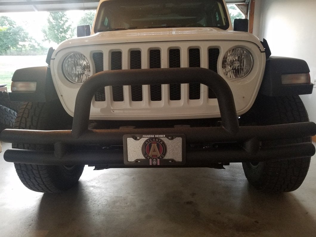 RedRock Tubular Front Bumper; Textured Black (18-25 Jeep Wrangler JL)