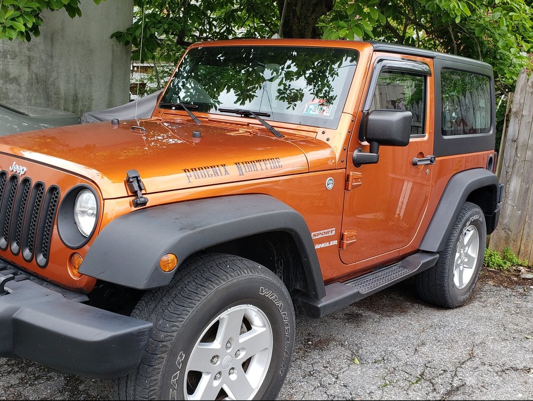 RedRock Rain Guards; Smoke (07-18 Jeep Wrangler JK 2-Door)
