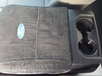 RedRock Center Console Cover with Ford Oval Logo (15-20 F-150 w/ Front Bucket Seats)