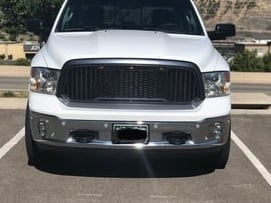 RedRock Baja Upper Replacement Grille with LED Lighting; Charcoal (13-18 RAM 1500, Excluding Rebel)