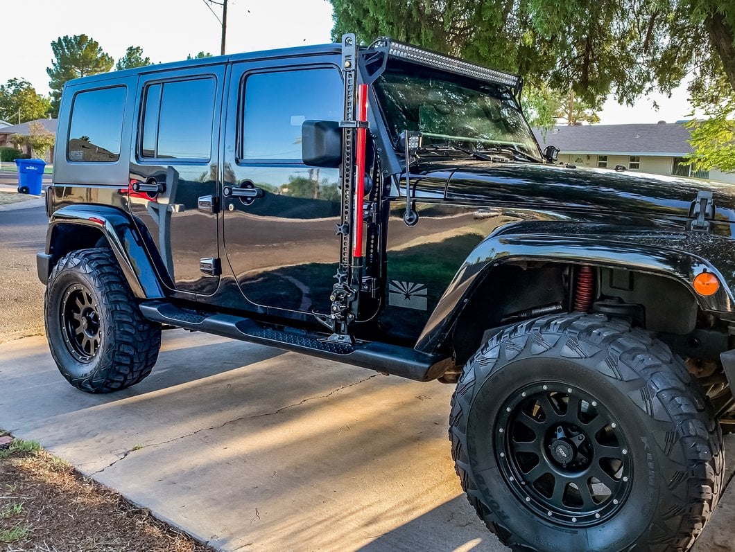 RedRock Hi-Lift Jack Door Hinge Mounting Brackets (07-18 Jeep Wrangler JK)