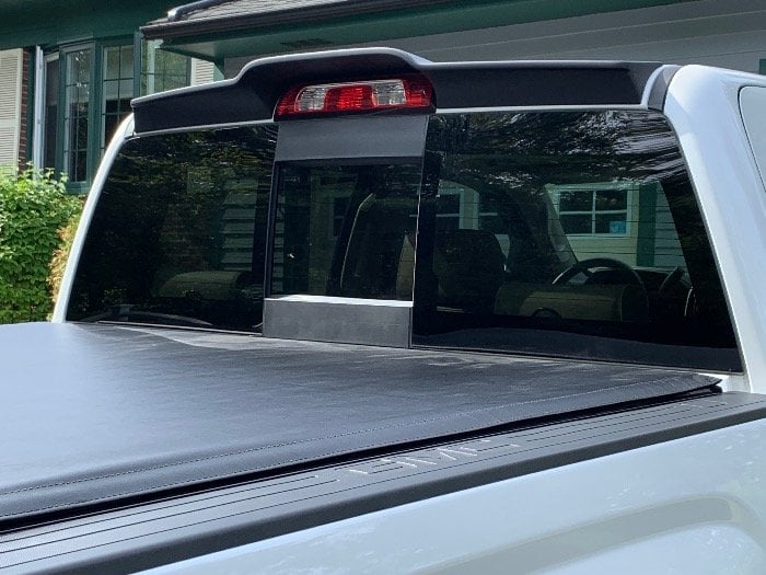 RedRock Rear Truck Cab Spoiler; Matte Black (14-18 Sierra 1500 Double Cab, Crew Cab)