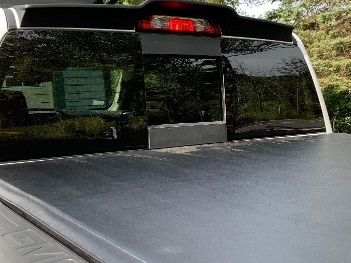 RedRock Rear Truck Cab Spoiler; Matte Black (14-18 Sierra 1500 Double Cab, Crew Cab)