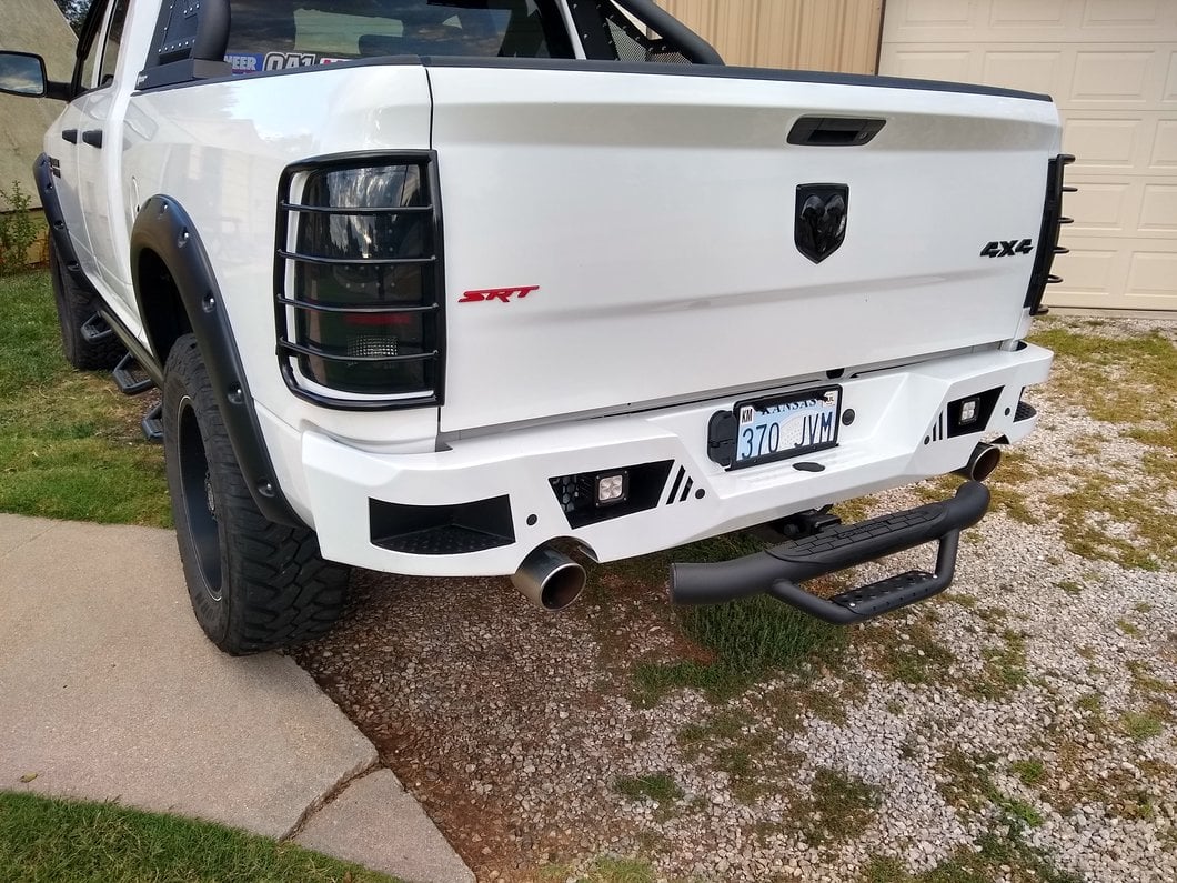 RedRock Tail Light Guards; Black (09-18 RAM 1500)