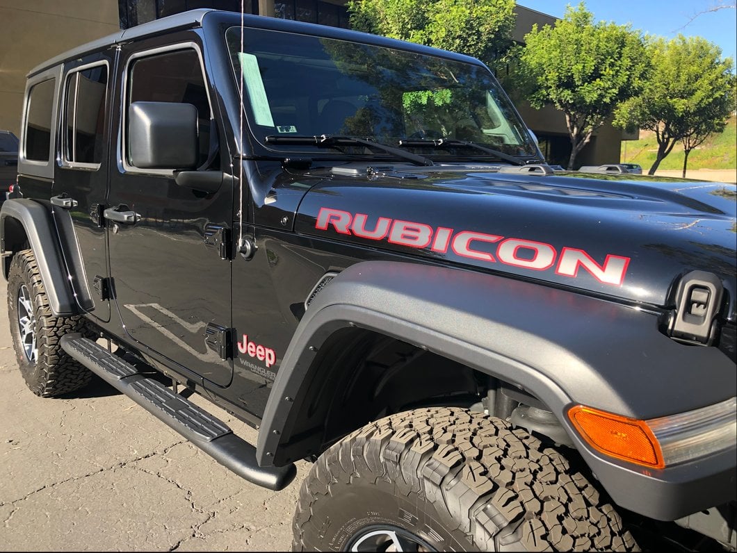 RedRock Pinnacle Oval Bent End Side Step Bars; Fine Textured Black (18-25 Jeep Wrangler JL 4-Door)