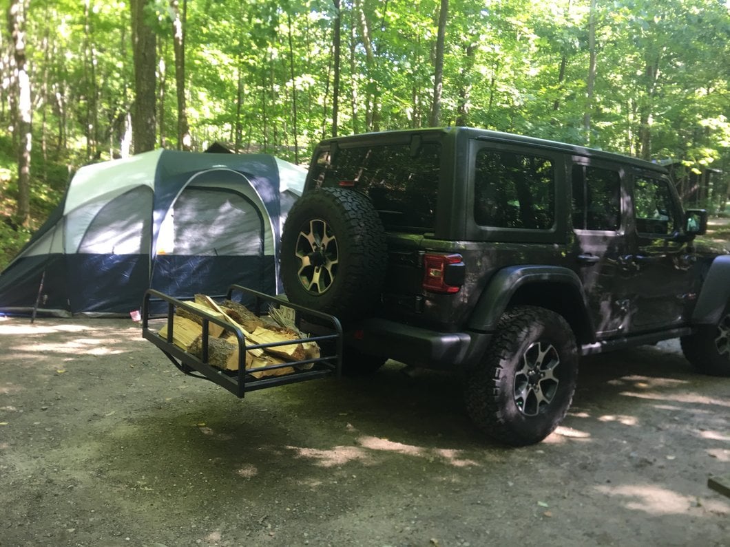 RedRock Hitch Mounted Cargo Rack; 12-Inch XL (07-25 Jeep Wrangler JK & JL)