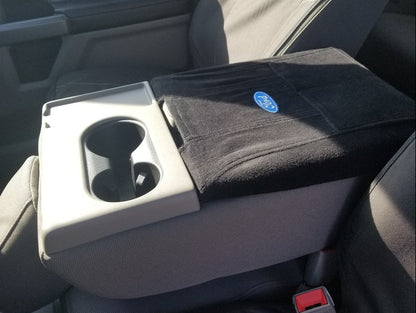 RedRock Center Console Cover with Ford Oval Logo (15-20 F-150 w/ Front Bucket Seats)