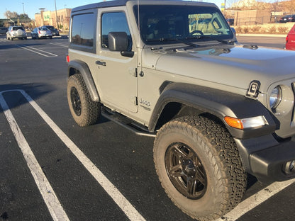 RedRock Side Armor; Textured Black (18-25 Jeep Wrangler JL 2-Door)