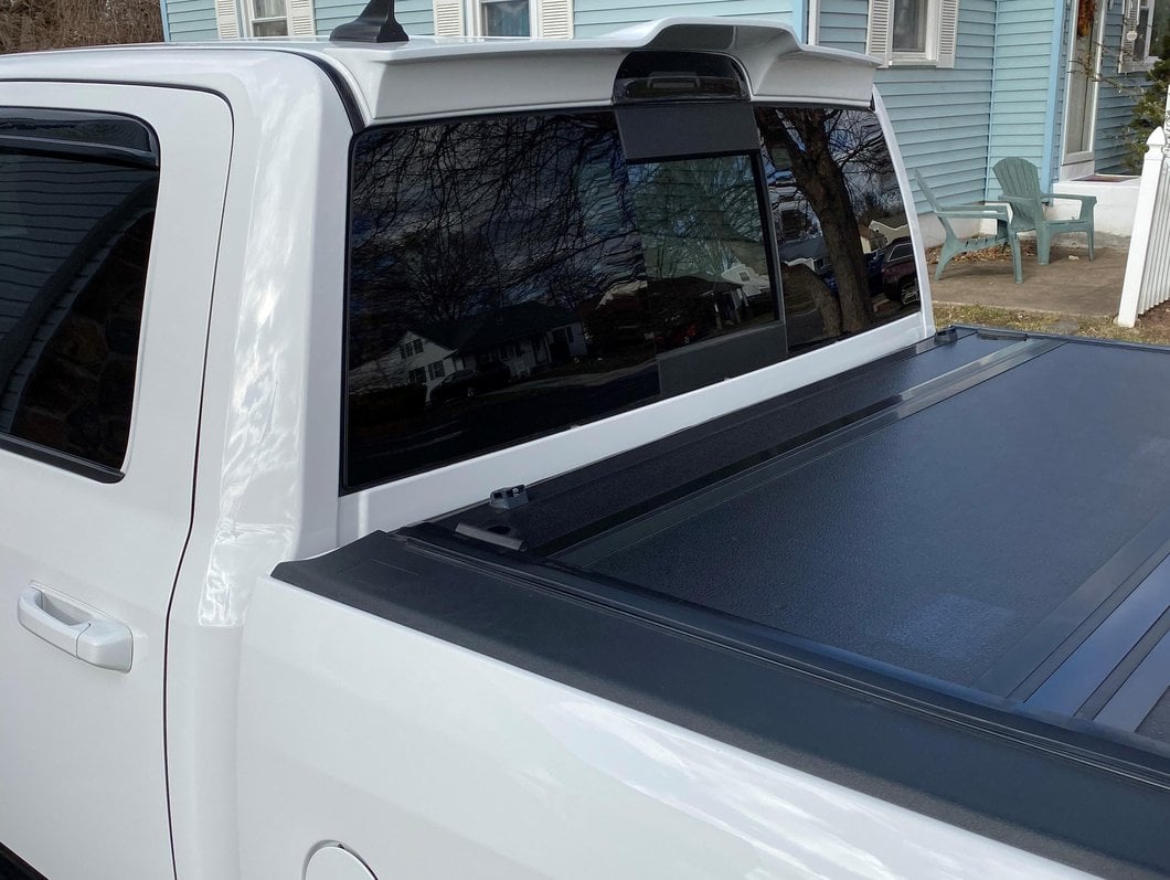 RedRock Rear Truck Cab Spoiler; Matte Black (09-18 RAM 1500)