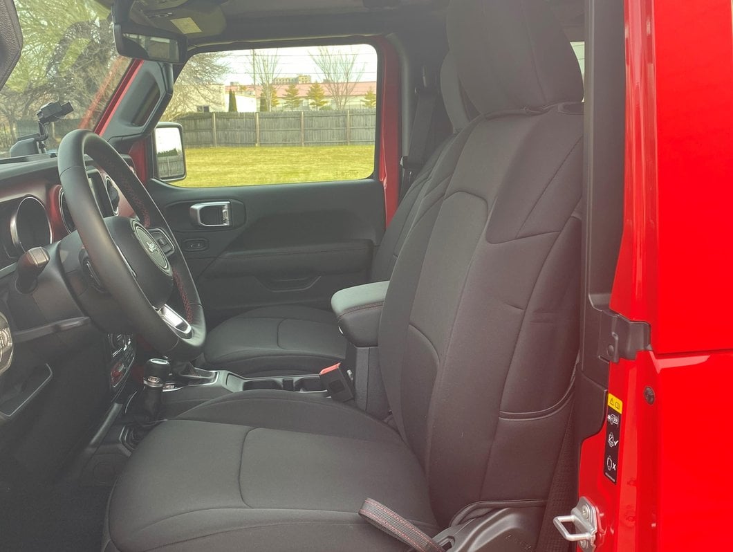 RedRock Custom Fit Front and Rear Seat Covers; Black (18-25 Jeep Wrangler JL 2-Door)