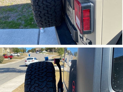 RedRock Spare Tire Relocation Mounting Bracket for Factory Tire Carrier (07-18 Jeep Wrangler JK)