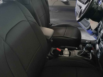 RedRock Custom Fit Front and Rear Seat Covers; Black (18-25 Jeep Wrangler JL 2-Door)