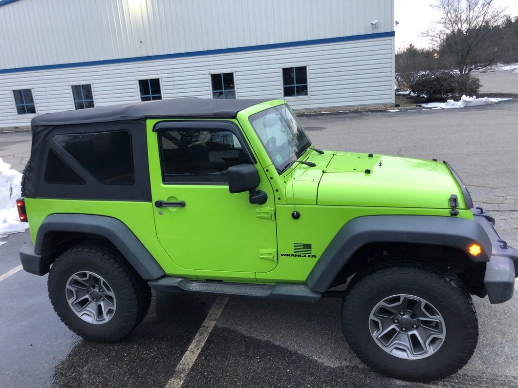 RedRock Rain Guards; Smoke (07-18 Jeep Wrangler JK 2-Door)