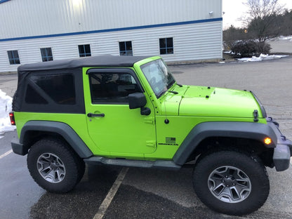 RedRock Rain Guards; Smoke (07-18 Jeep Wrangler JK 2-Door)