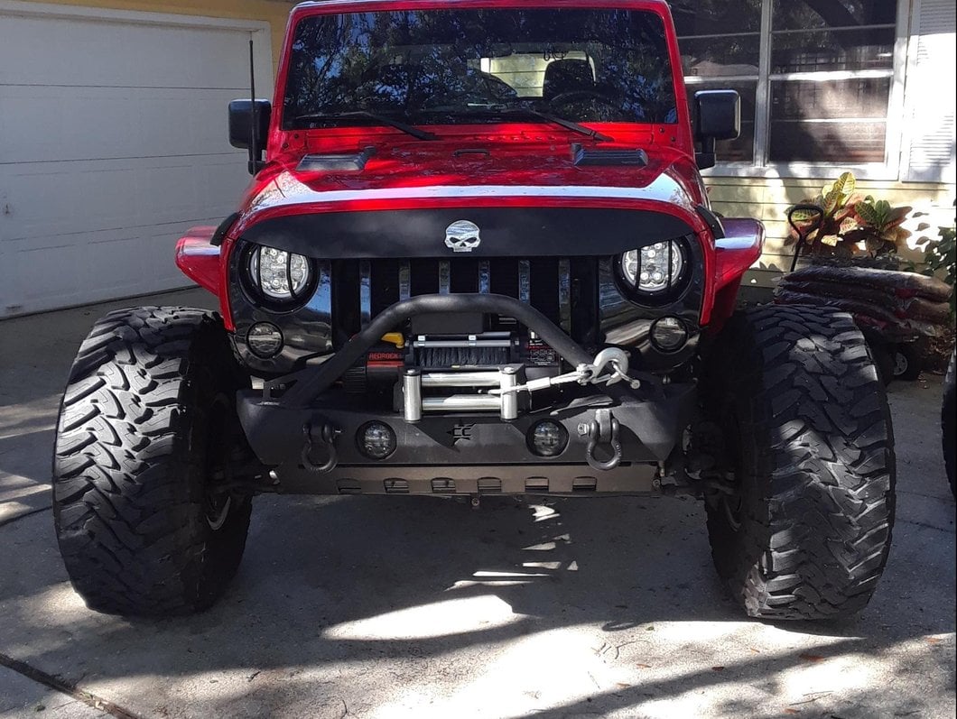 RedRock Angry Eye Light Brow; Matte Black (07-18 Jeep Wrangler JK)