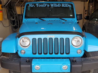 RedRock Wire Mesh Grille Insert; Black (07-18 Jeep Wrangler JK)
