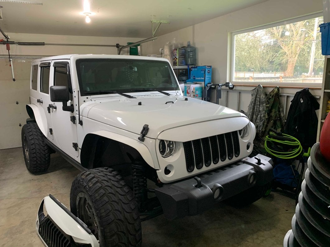 RedRock Angry Eye Light Brow; Matte Black (07-18 Jeep Wrangler JK)