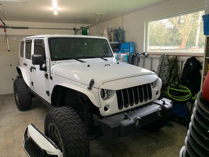 RedRock Angry Eye Light Brow; Matte Black (07-18 Jeep Wrangler JK)