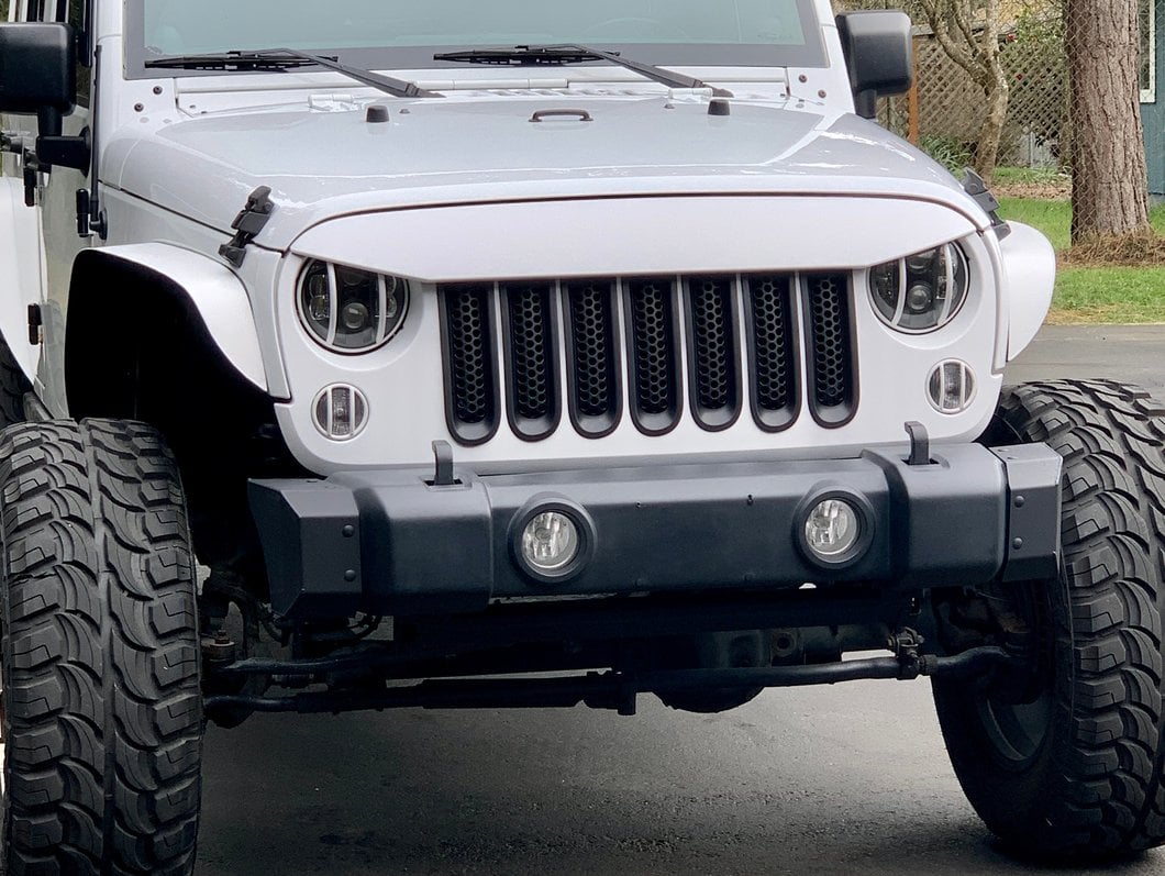 RedRock Angry Eye Light Brow; Matte Black (07-18 Jeep Wrangler JK)