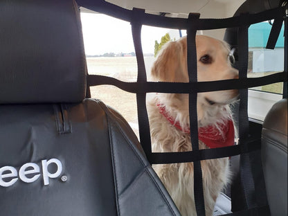 RedRock Front Pet Barrier Net; Black (07-18 Jeep Wrangler JK 2-Door)
