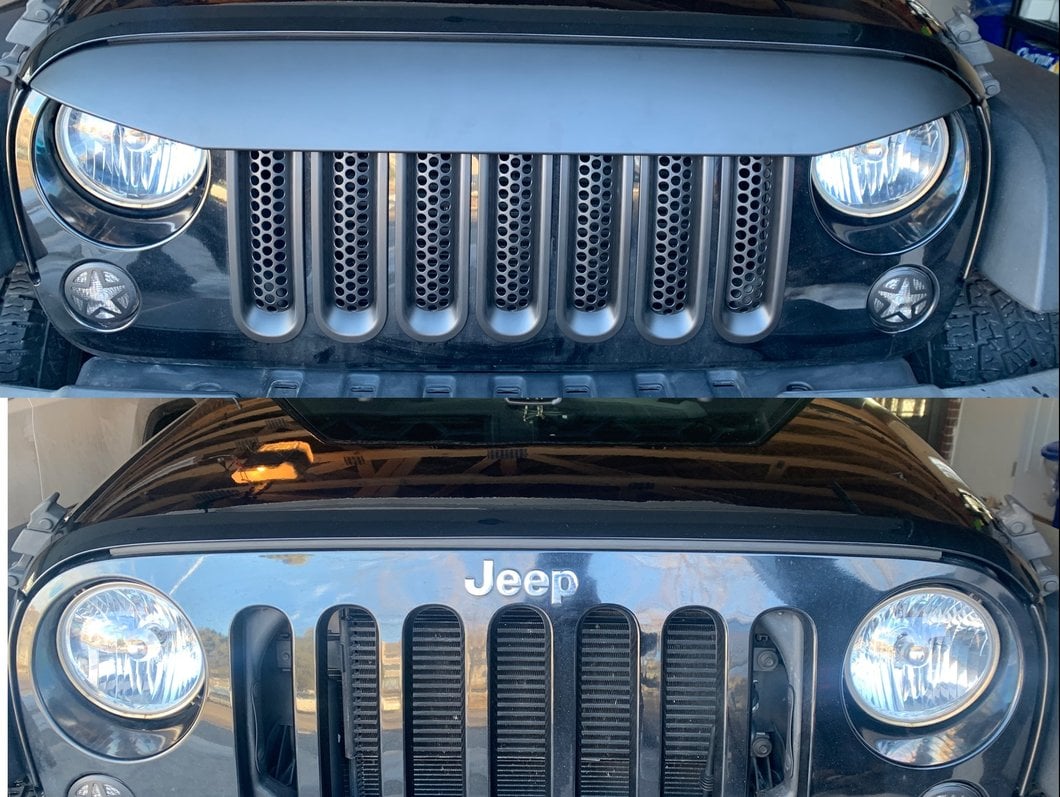 RedRock Angry Eye Light Brow; Matte Black (07-18 Jeep Wrangler JK)