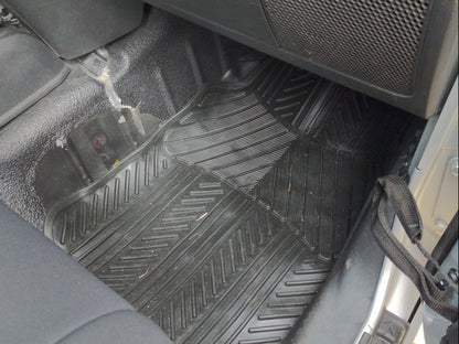 RedRock 4-Piece All-Weather Floor Mats; Black (Universal; Some Adaptation May Be Required)
