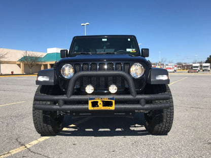 RedRock Tubular Front Bumper; Textured Black (18-25 Jeep Wrangler JL)
