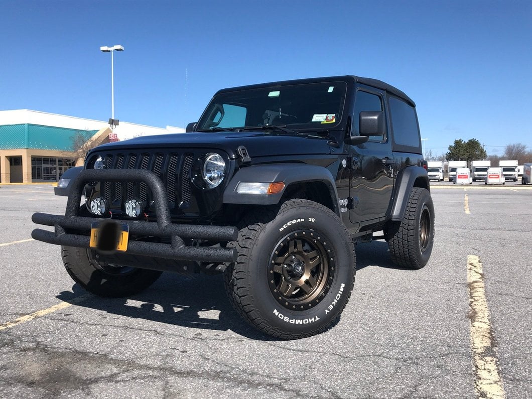 RedRock Tubular Front Bumper; Textured Black (18-25 Jeep Wrangler JL)