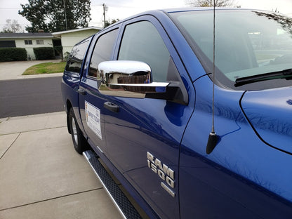 RedRock Mirror Covers without Turn Signal Light Cutout; Chrome (09-18 RAM 1500)