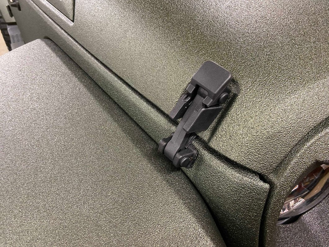 RedRock Hood Catch Kit; Black (07-18 Jeep Wrangler JK)