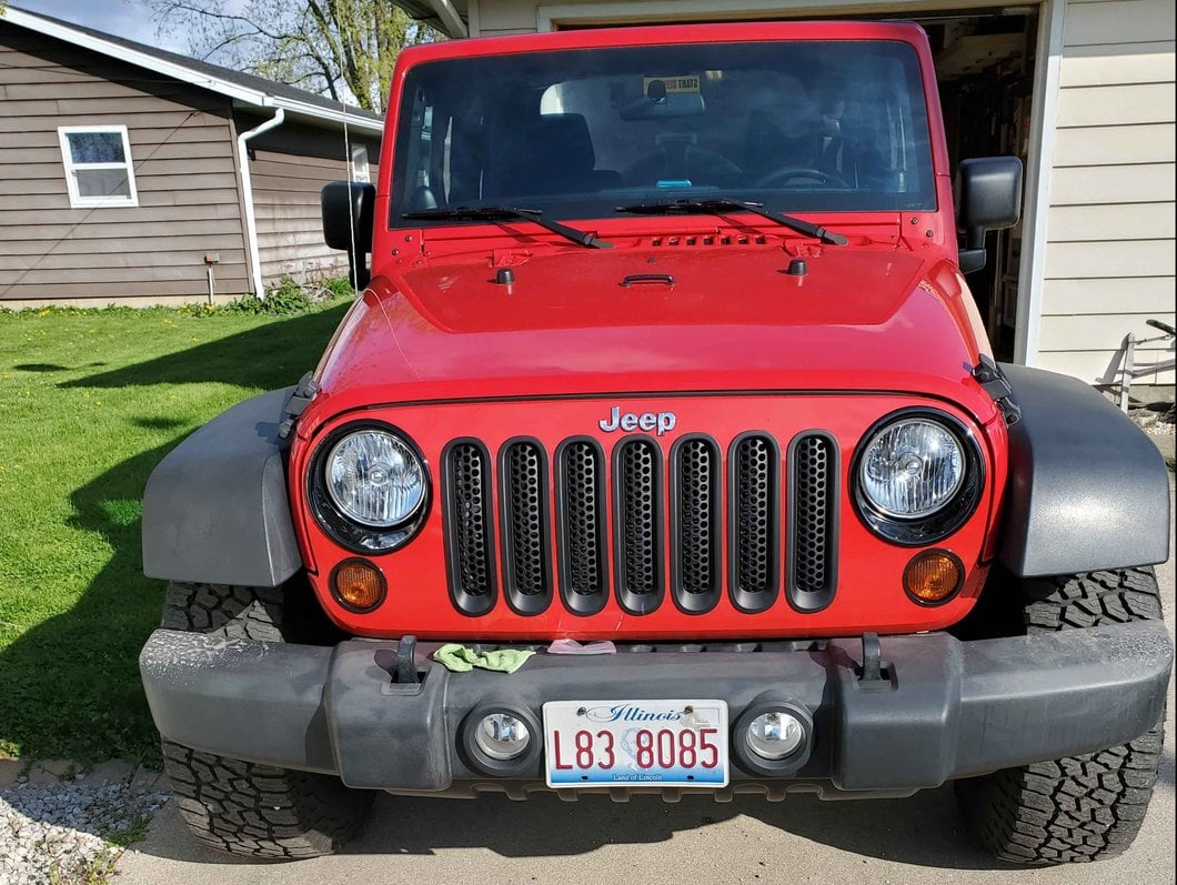 RedRock Headlight Trim; Gloss Black (07-18 Jeep Wrangler JK)