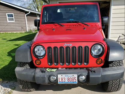 RedRock Headlight Trim; Gloss Black (07-18 Jeep Wrangler JK)