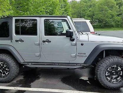 RedRock Side Armor; Textured Black (07-18 Jeep Wrangler JK 4-Door)