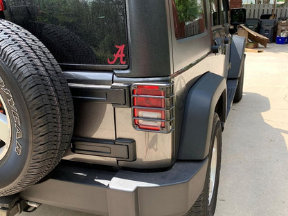 RedRock Tail Light Guards; Black (07-18 Jeep Wrangler JK)