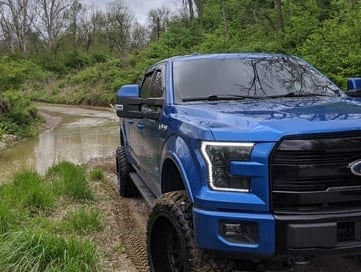 RedRock Upper Replacement Grille; Gloss Black (15-17 F-150, Excluding Raptor)