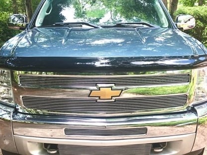 RedRock Upper Overlay Grille; Polished (07-13 Silverado 1500)