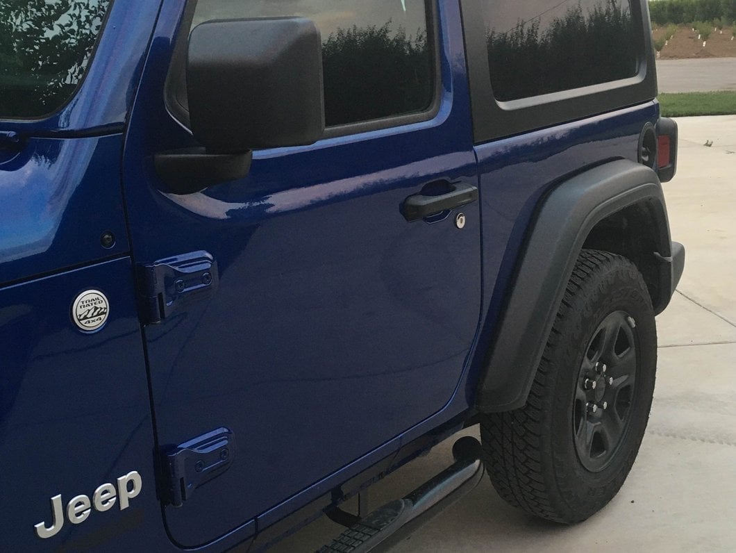 RedRock 3-Inch Round Curved Side Step Bars; Semi-Gloss Black (18-25 Jeep Wrangler JL 2-Door)