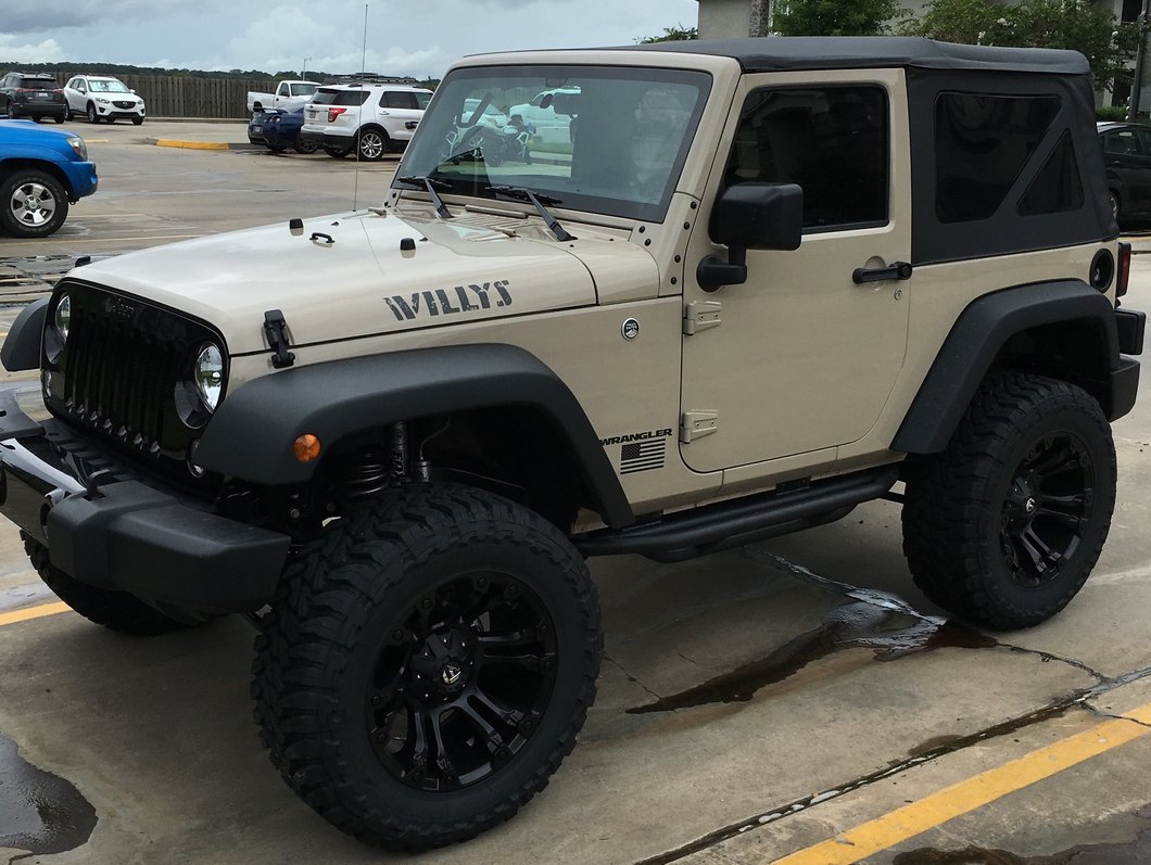 RedRock Side Armor; Textured Black (07-18 Jeep Wrangler JK 2-Door)