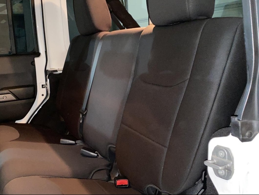 RedRock Custom Fit Front and Rear Seat Covers; Black (13-18 Jeep Wrangler JK 4-Door)