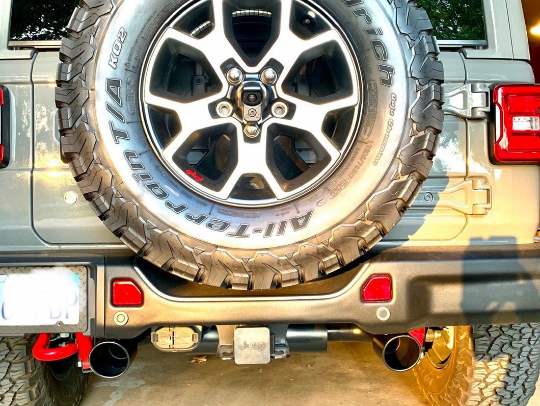 RedRock Axle-Back Exhaust with Black Tips (18-25 2.0L or 3.6L Jeep Wrangler JL)