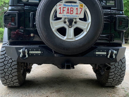 RedRock Solid Steel Rear Bumper with LED Lighting (18-25 Jeep Wrangler JL)