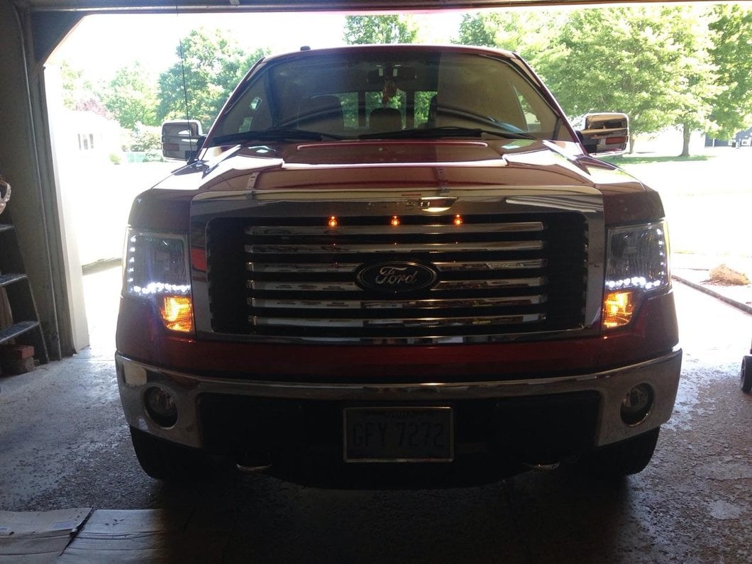 RedRock Mirror Covers with Turn Signal Light Cutout; Chrome (09-14 F-150)
