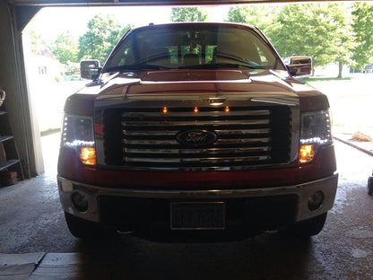RedRock Mirror Covers with Turn Signal Light Cutout; Chrome (09-14 F-150)