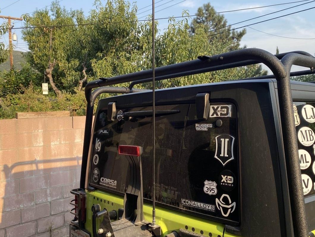 RedRock CB Antenna Mount; Textured Black (07-18 Jeep Wrangler JK)