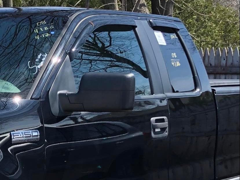 RedRock Window Deflectors; Front and Rear; Smoked (04-14 F-150 SuperCab)